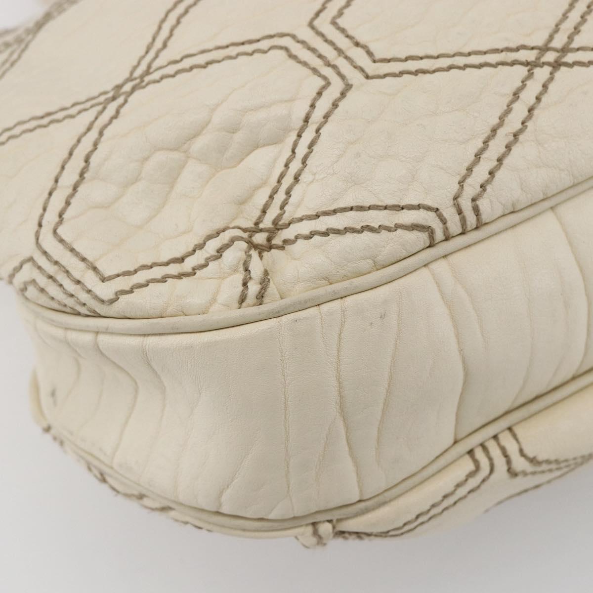 Salvatore Ferragamo Tote Bag Leather White Auth 152267