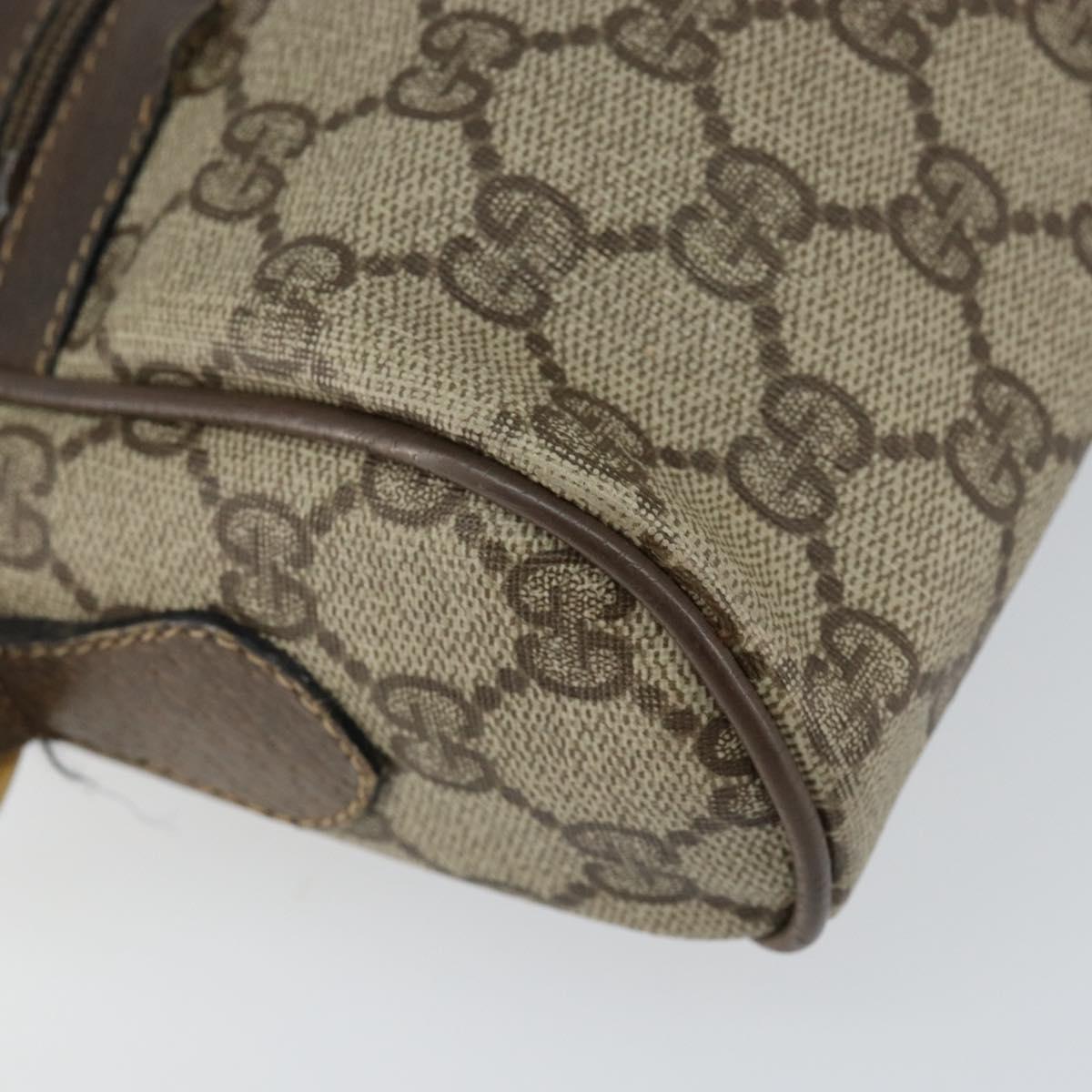 GUCCI GG Supreme Web Sherry Line Bag PVC Beige Gold 56 02 004 Auth 152274