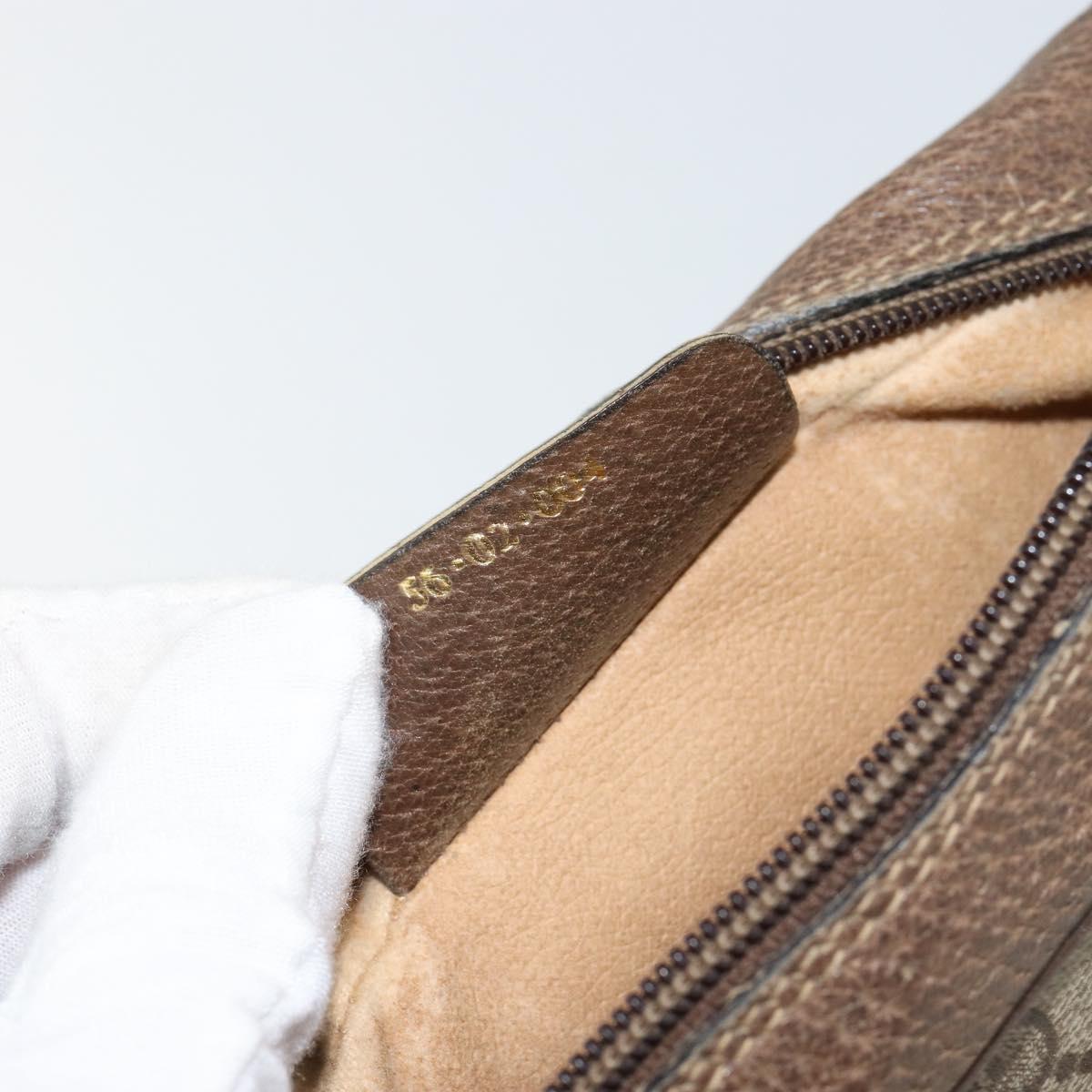 GUCCI GG Supreme Web Sherry Line Bag PVC Beige Gold 56 02 004 Auth 152274