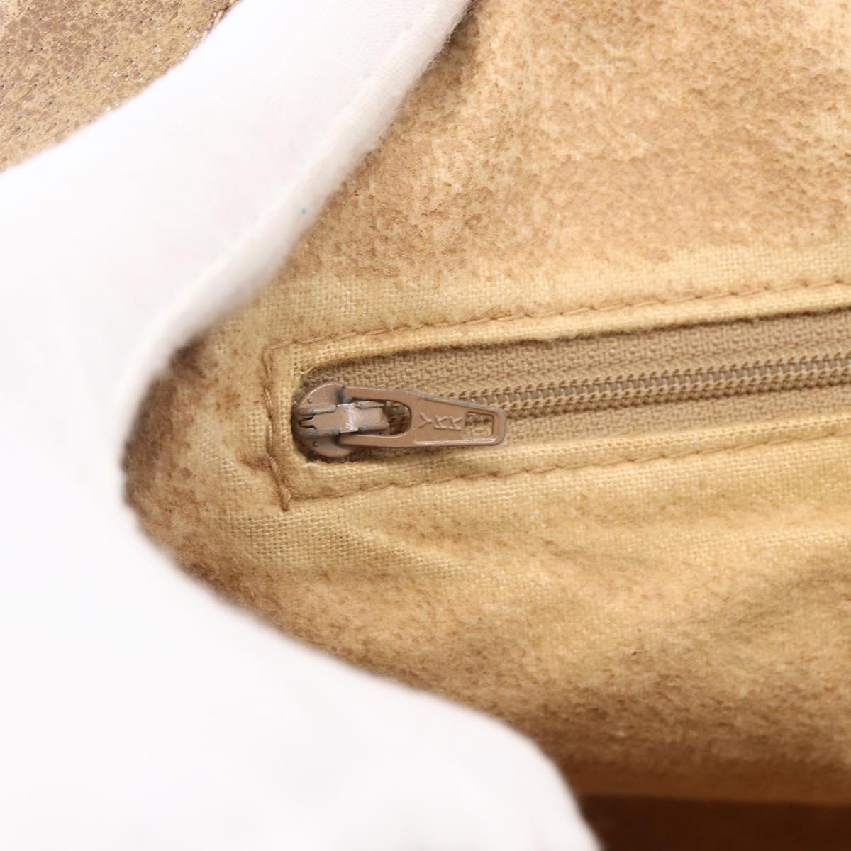 GUCCI GG Supreme Web Sherry Line Bag PVC Beige Gold 98 02 005 Auth 152275