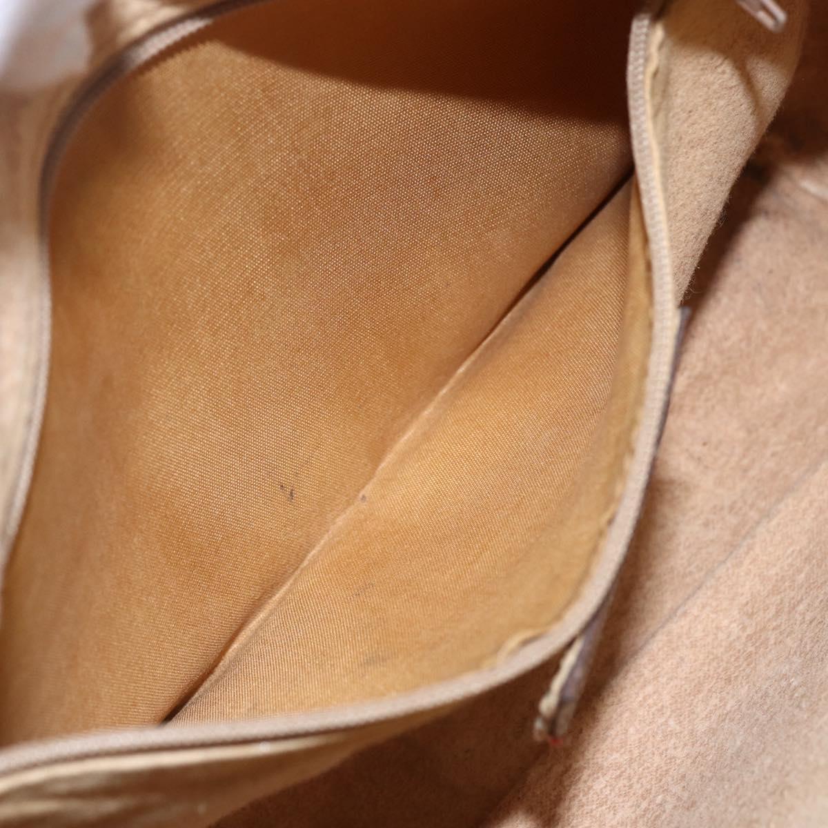 GUCCI GG Supreme Web Sherry Line Bag PVC Beige Gold 98 02 005 Auth 152275