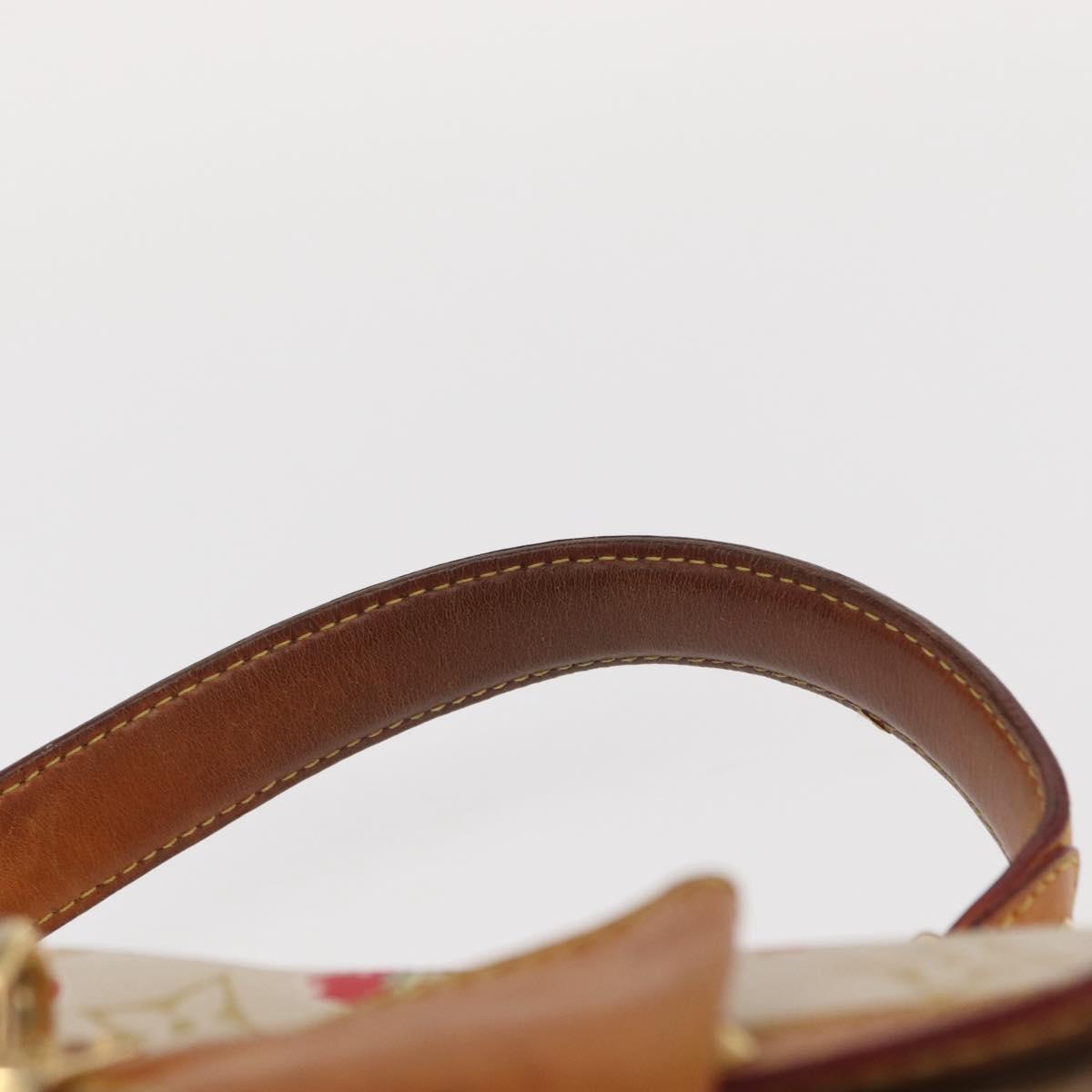 LOUIS VUITTON Monogram Cherry Blossom Sac Retro PM Bag White M92014 Auth 152285A