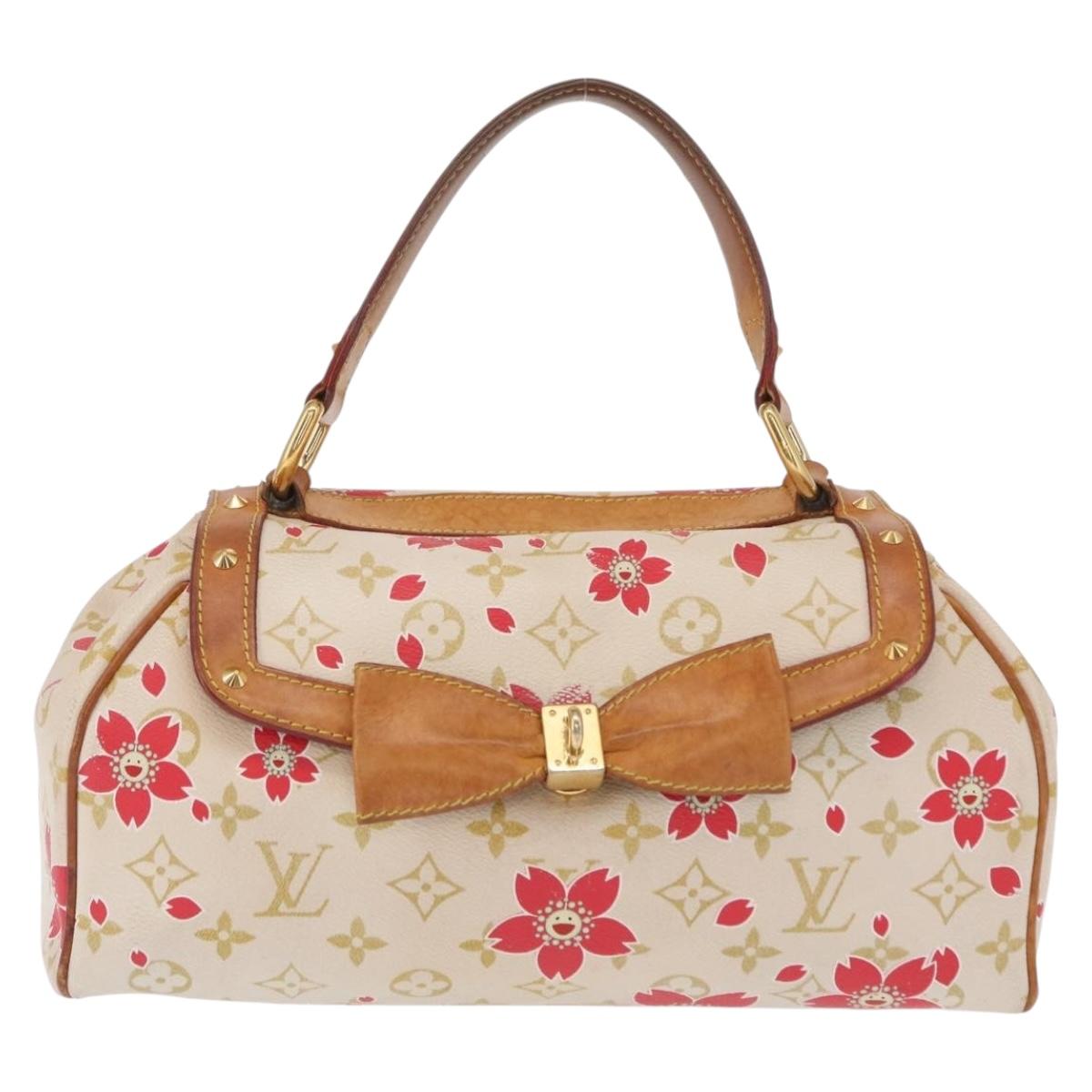 LOUIS VUITTON Monogram Cherry Blossom Sac Retro PM Bag White M92014 Auth 152285V