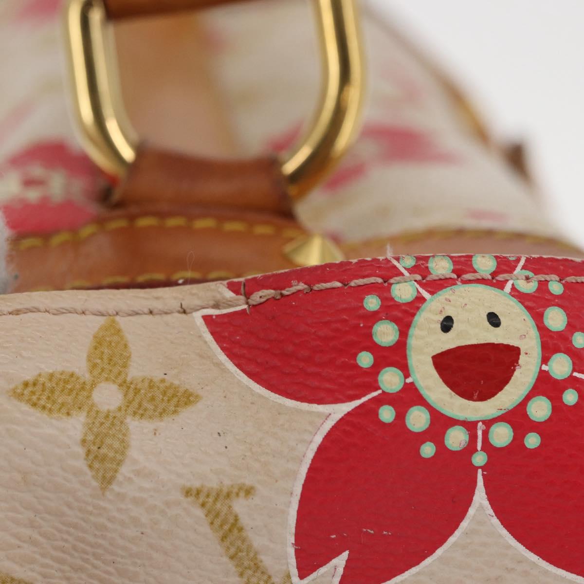 LOUIS VUITTON Monogram Cherry Blossom Sac Retro PM Bag White M92014 Auth 152285V