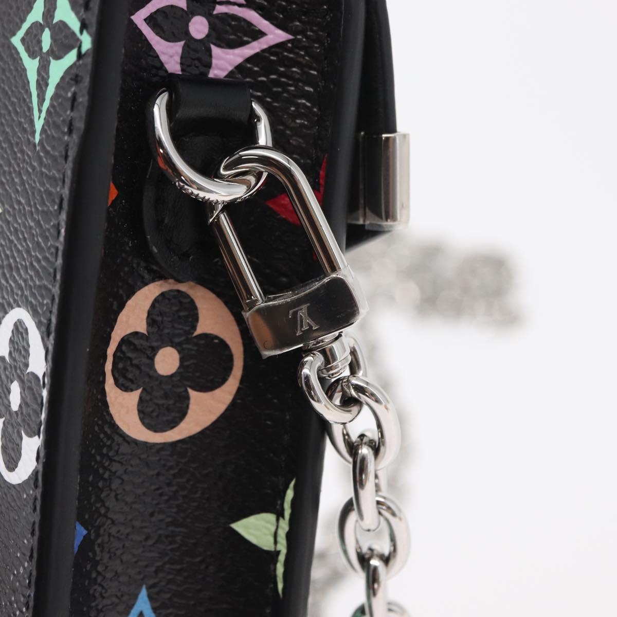 LOUIS VUITTON Monogram Multicolor Phone Pouch Metis Black M14098 Auth 152288SM