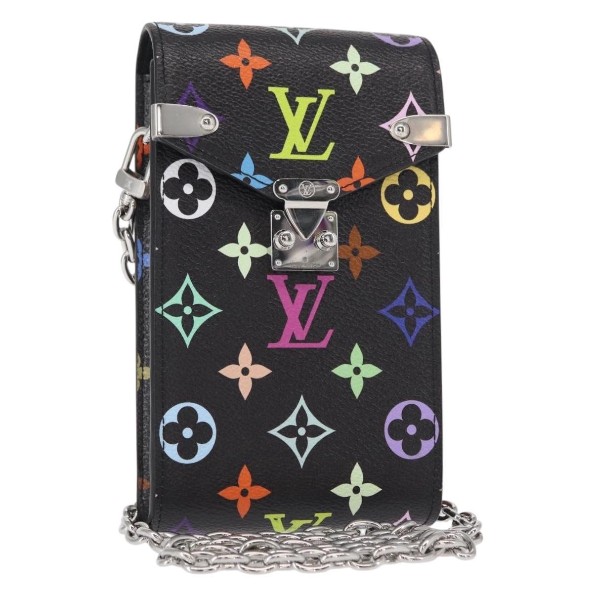 LOUIS VUITTON Monogram Multicolor Phone Pouch Metis Black M14098 Auth 152288SM