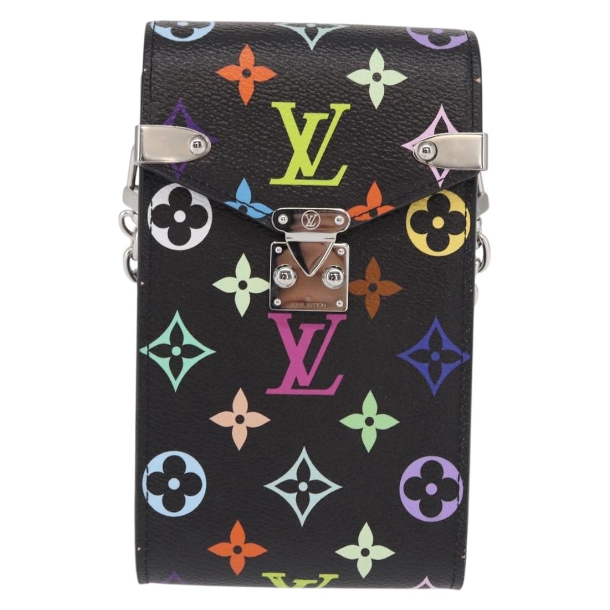 LOUIS VUITTON Monogram Multicolor Phone Pouch Metis Black M14098 Auth 152288SM