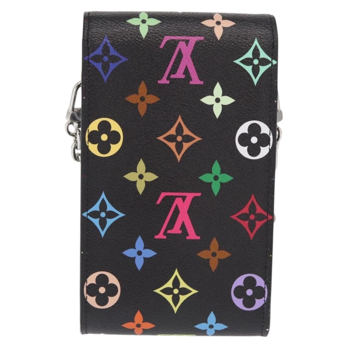 LOUIS VUITTON Monogram Multicolor Phone Pouch Metis Black M14098 Auth 152288SM