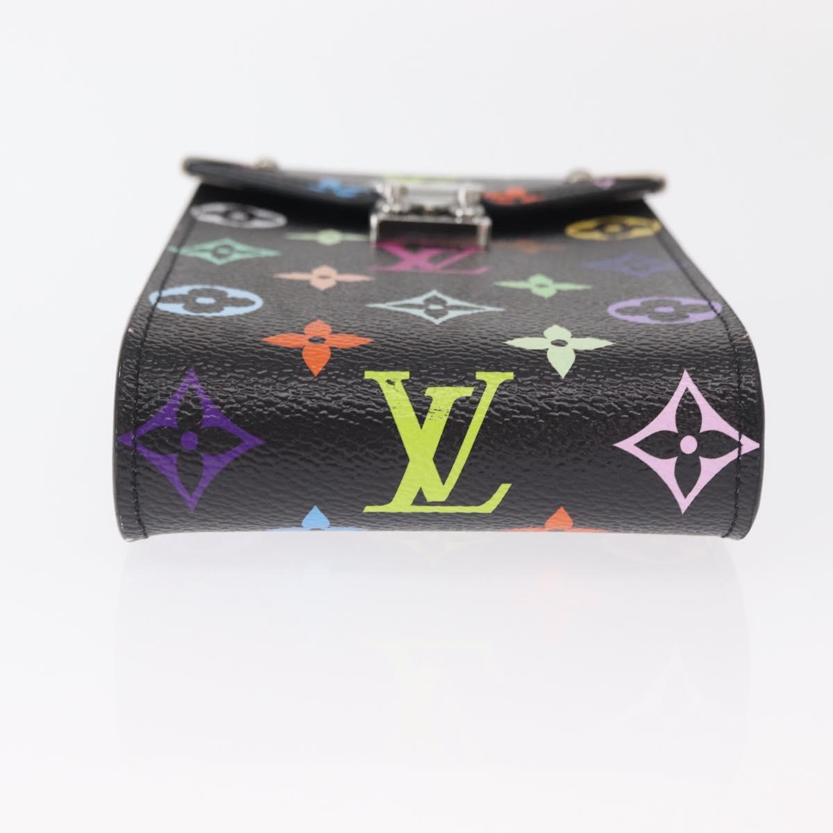 LOUIS VUITTON Monogram Multicolor Phone Pouch Metis Black M14098 Auth 152288SM