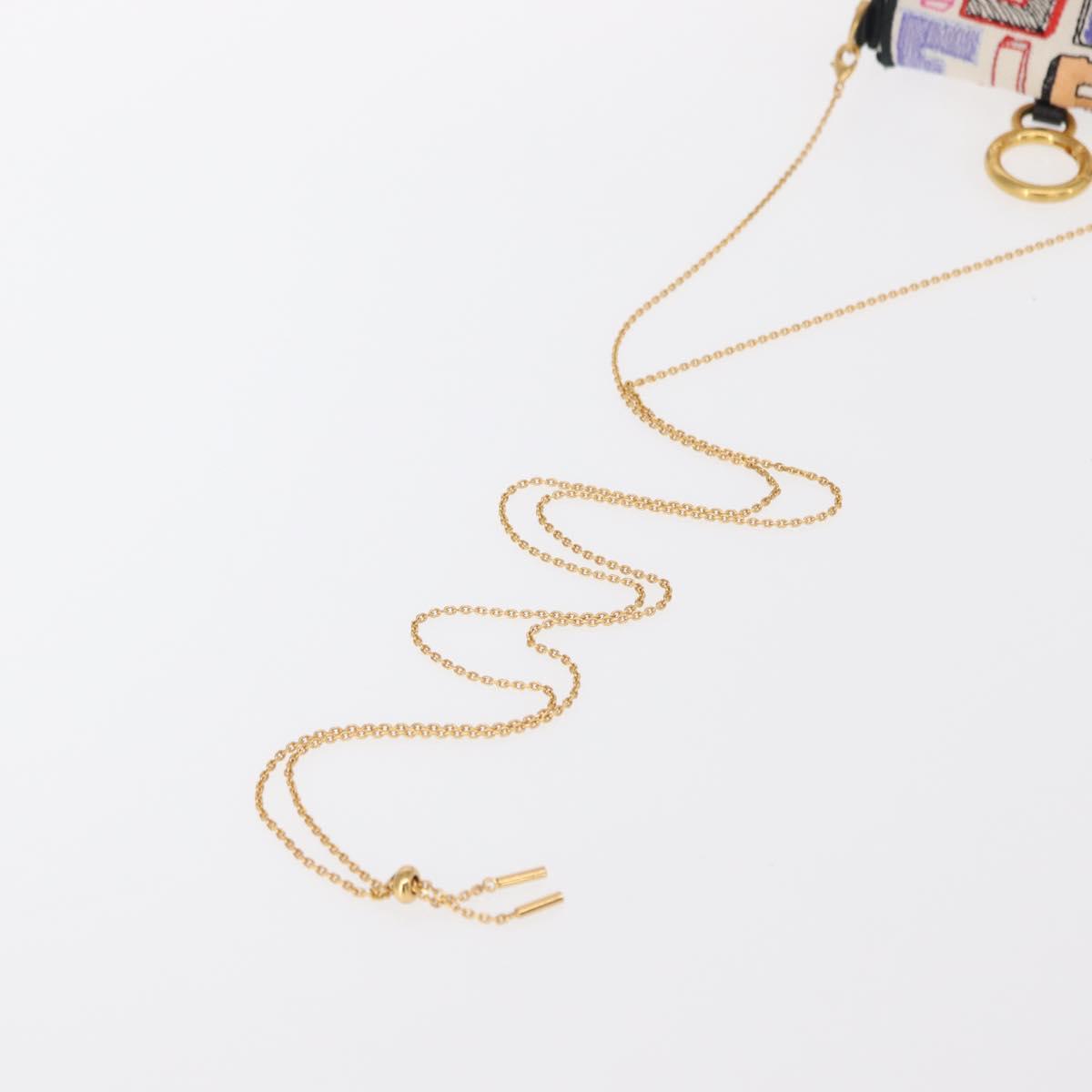 FENDI Zucca Canvas Nano Baguette Pouch Multicolor Gold Auth 152293SAM