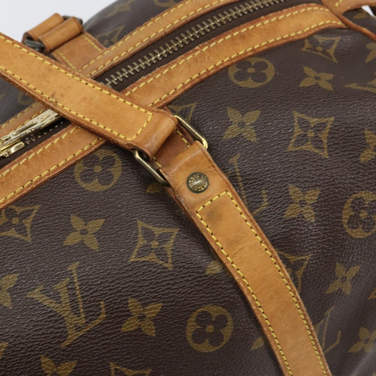 LOUIS VUITTON Monogram Sac Souple 35 Boston Bag M41626 LV Auth 152320