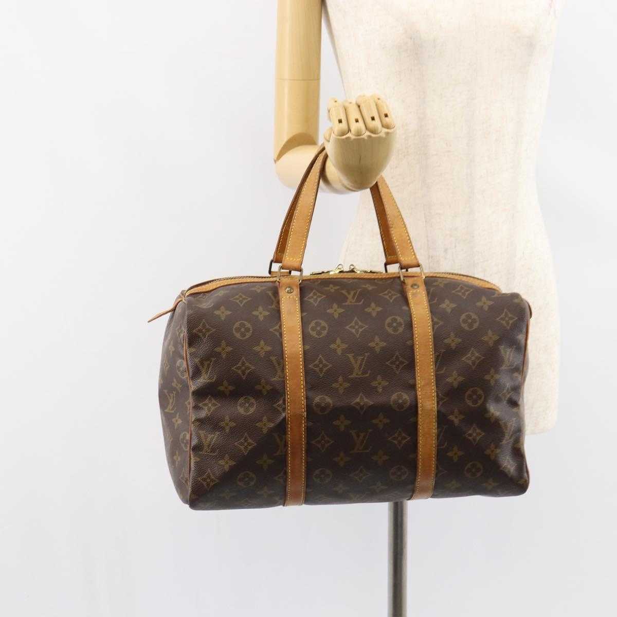 LOUIS VUITTON Monogram Sac Souple 35 Boston Bag M41626 LV Auth 152320