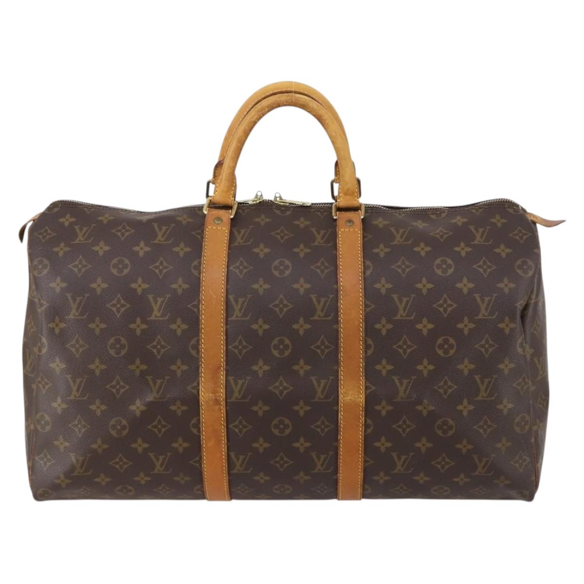 LOUIS VUITTON Monogram Keepall 50 Boston Bag M41426 LV Auth 152322