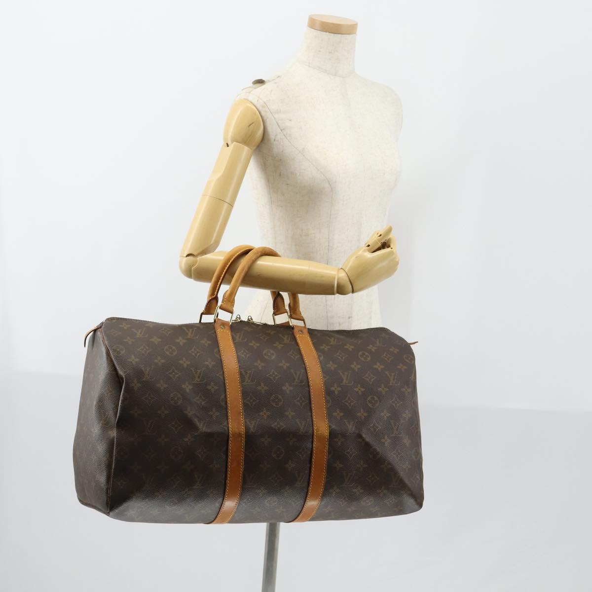 LOUIS VUITTON Monogram Keepall 50 Boston Bag M41426 LV Auth 152322