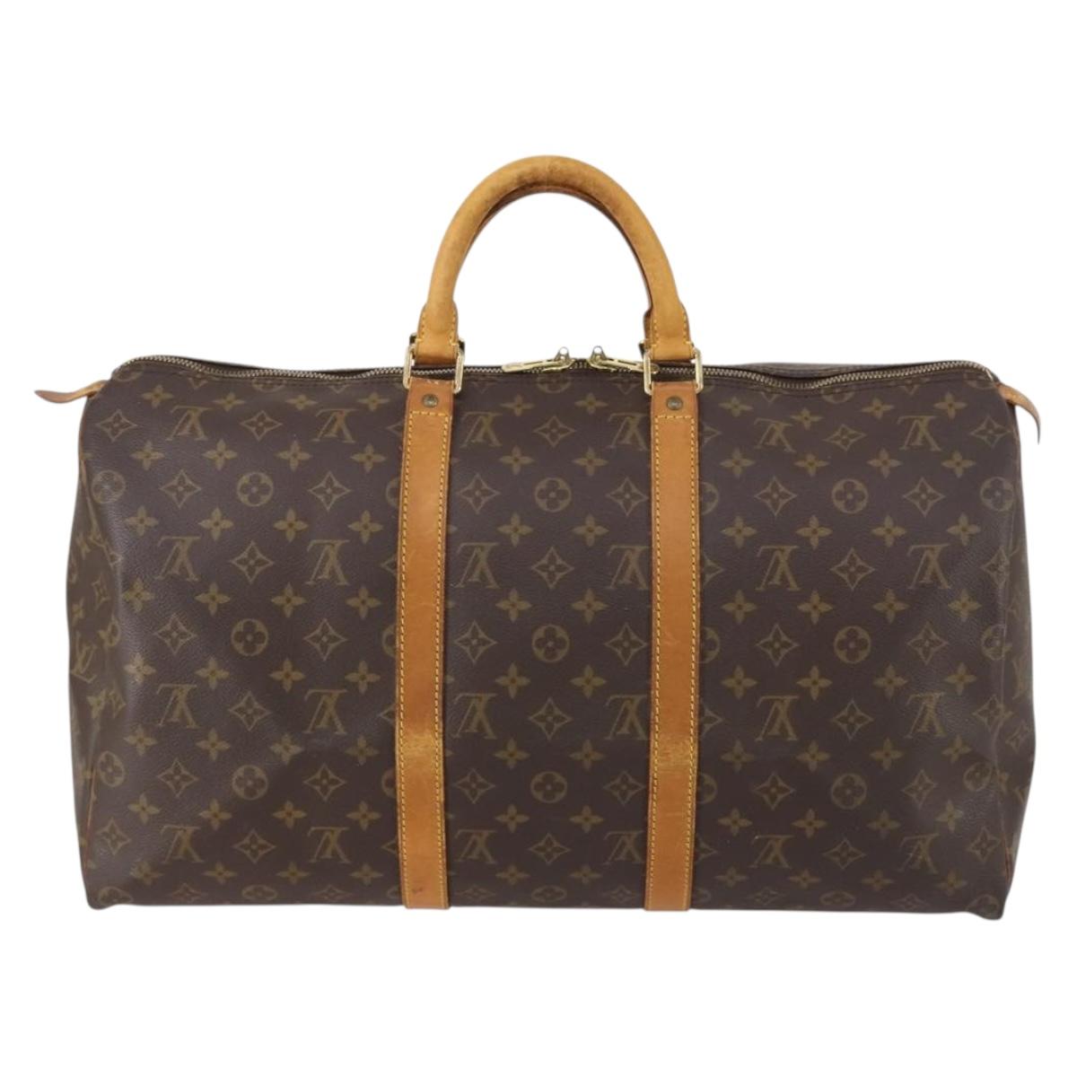 LOUIS VUITTON Monogram Keepall 50 Boston Bag M41426 LV Auth 152322