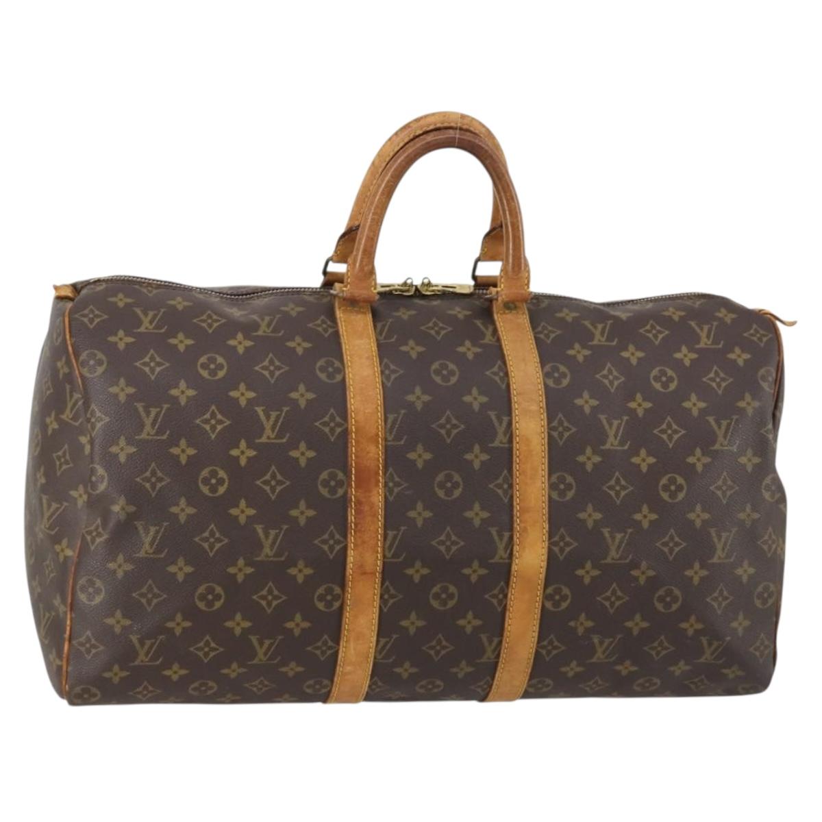 LOUIS VUITTON Monogram Keepall 50 Boston Bag M41426 LV Auth 152323
