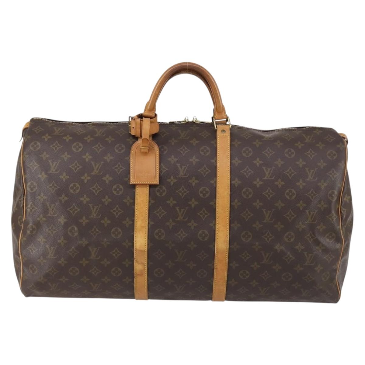 LOUIS VUITTON Monogram Keepall 60 Boston Bag M41422 LV Auth 152325