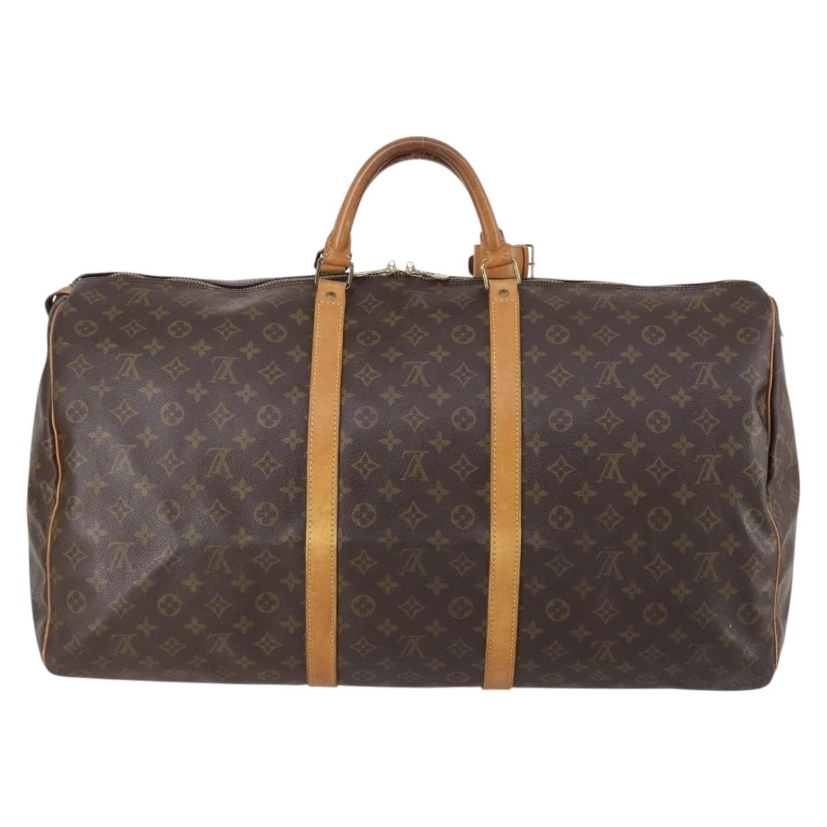 LOUIS VUITTON Monogram Keepall 60 Boston Bag M41422 LV Auth 152325