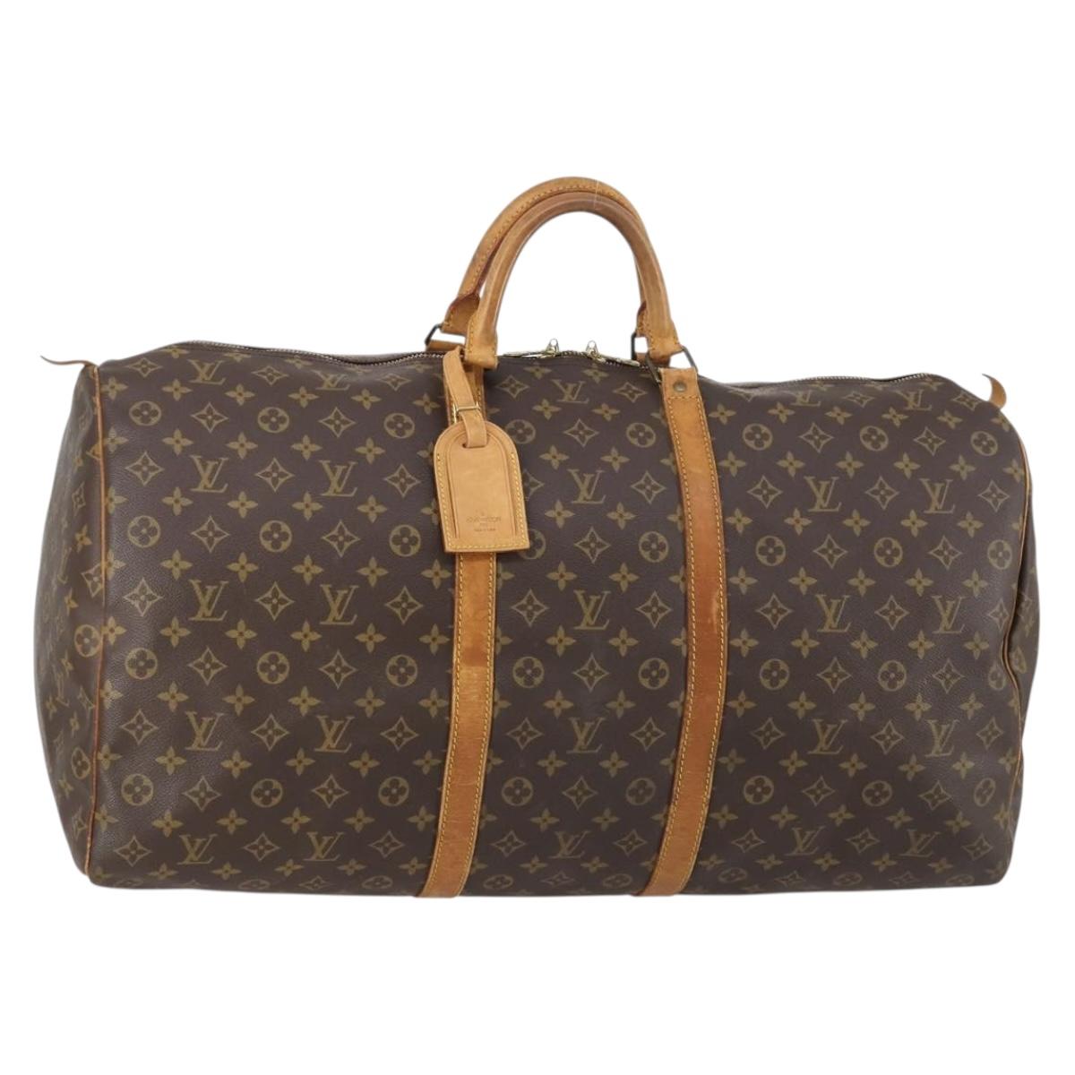 LOUIS VUITTON Monogram Keepall 60 Boston Bag M41422 LV Auth 152326