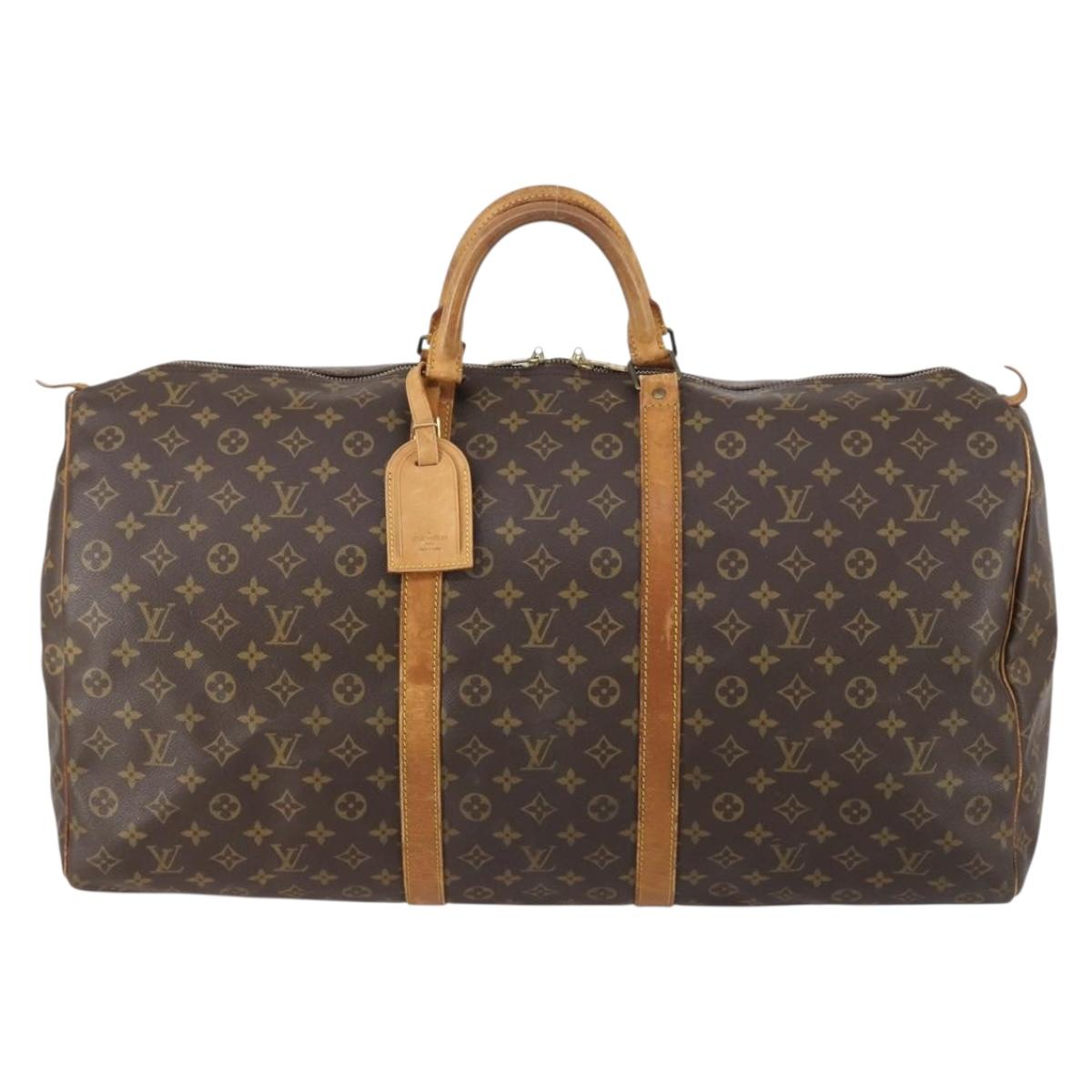 LOUIS VUITTON Monogram Keepall 60 Boston Bag M41422 LV Auth 152326