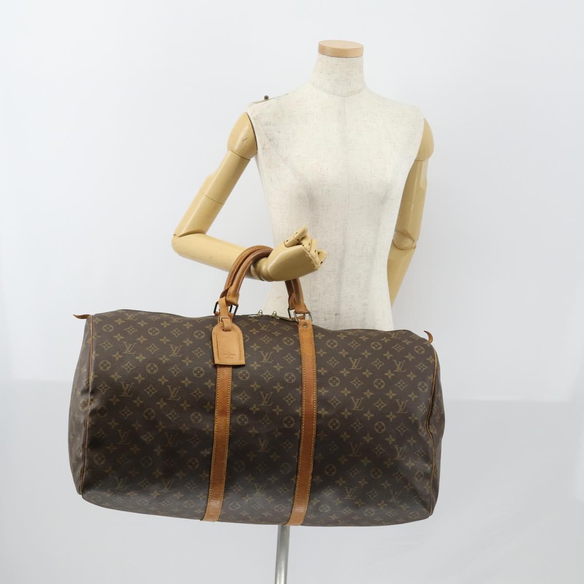 LOUIS VUITTON Monogram Keepall 60 Boston Bag M41422 LV Auth 152326