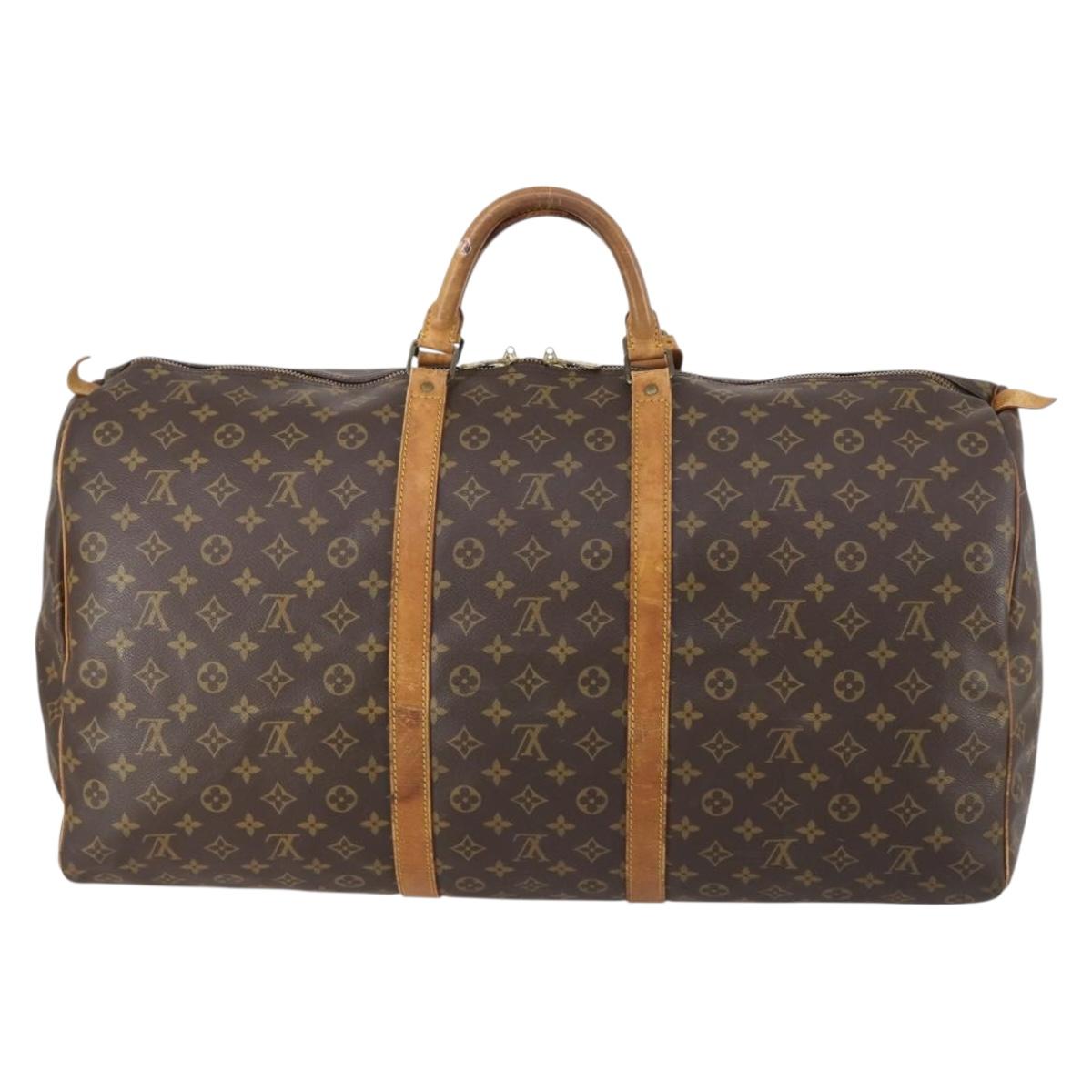 LOUIS VUITTON Monogram Keepall 60 Boston Bag M41422 LV Auth 152326
