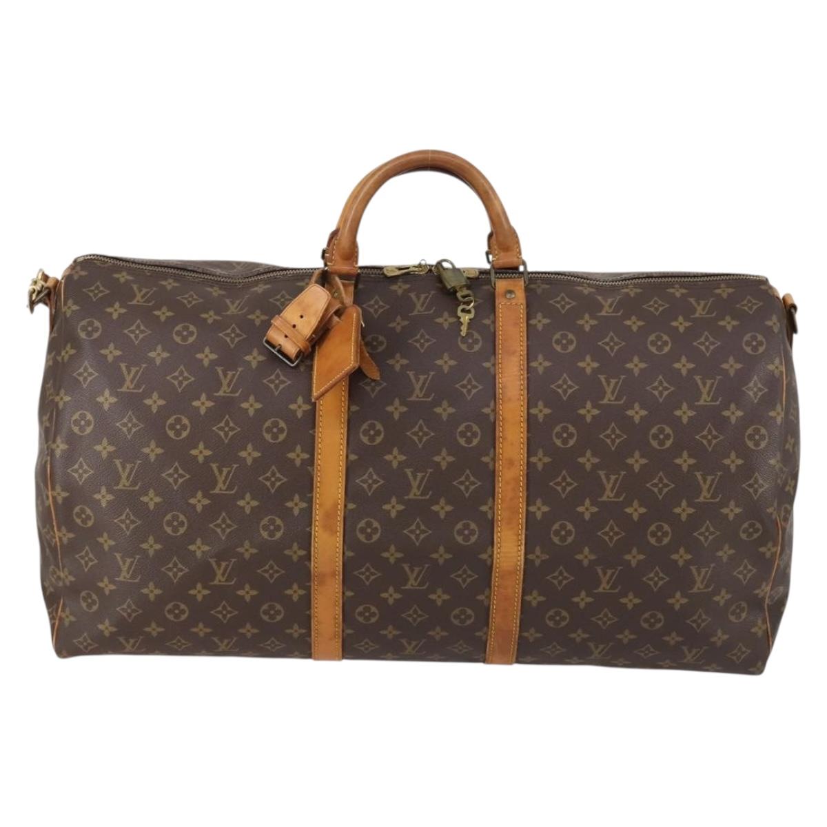 LOUIS VUITTON Monogram Keepall Bandouliere 60 Boston Bag M41412 LV Auth 152328
