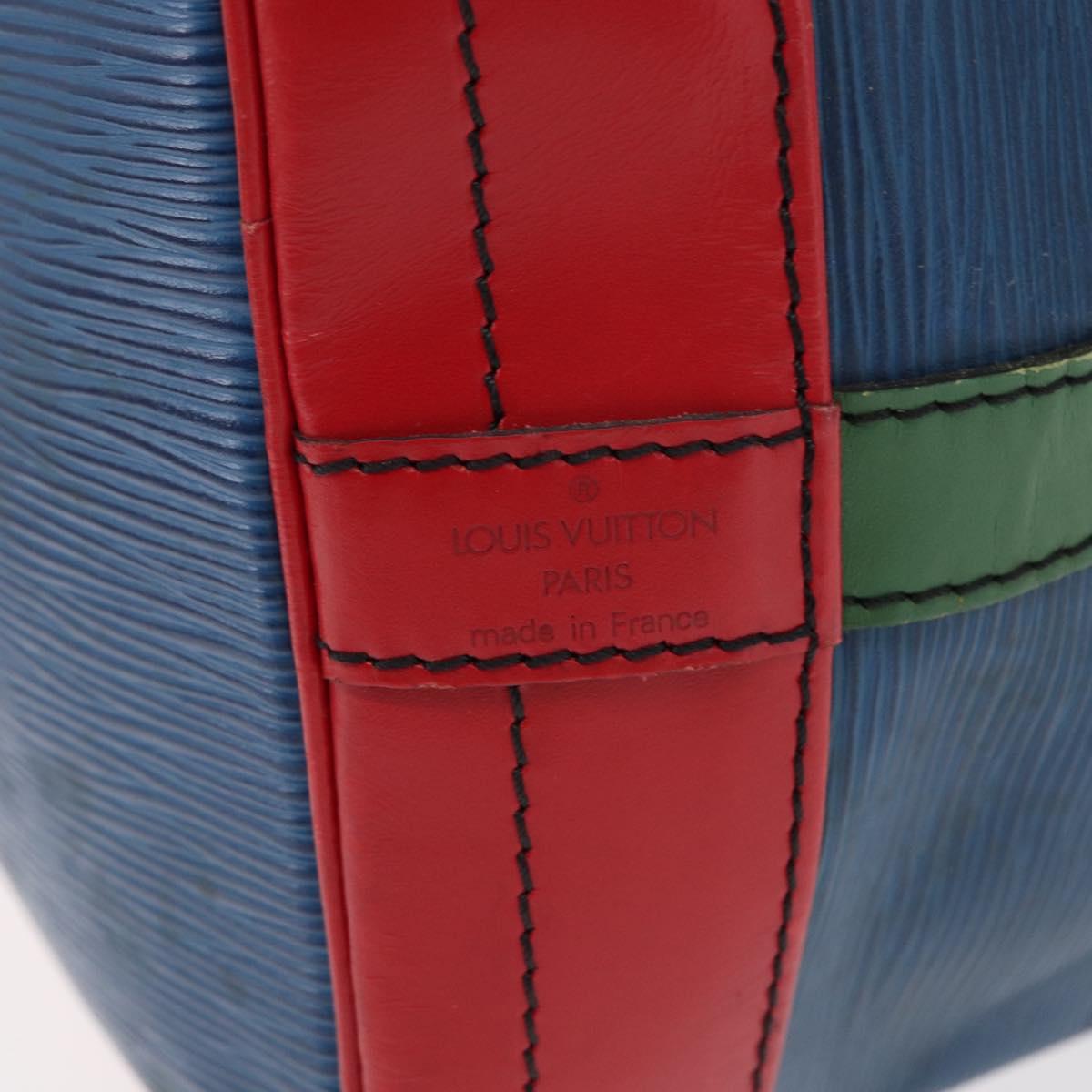 LOUIS VUITTON Epi Tricolor Noe Shoulder Bag Blue Red Green M44082 LV Auth 152330