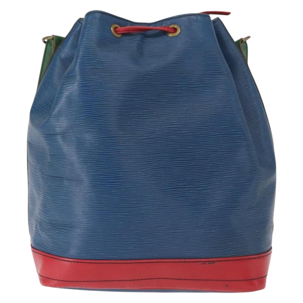 LOUIS VUITTON Epi Tricolor Noe Shoulder Bag Blue Red Green M44082 LV Auth 152330