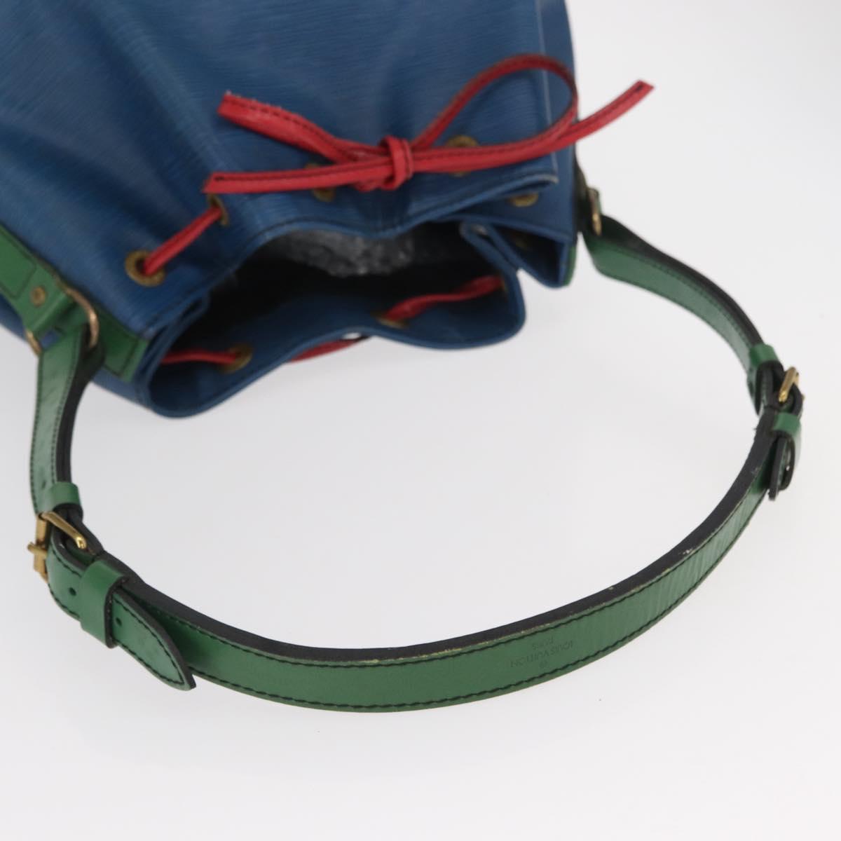 LOUIS VUITTON Epi Tricolor Noe Shoulder Bag Blue Red Green M44082 LV Auth 152330