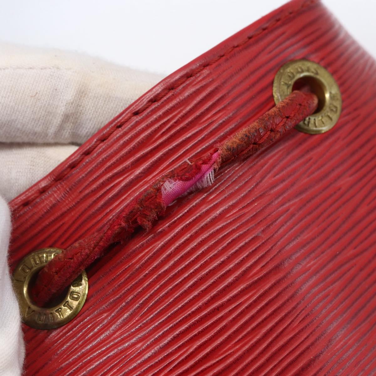 LOUIS VUITTON Epi Noe Shoulder Bag Red M44007 LV Auth 152331