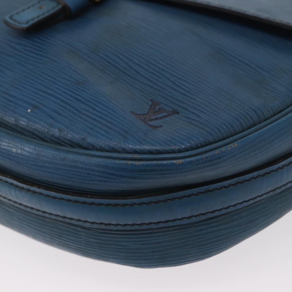 LOUIS VUITTON Epi Jeune Fille MM Shoulder Bag Toledo Blue M52155 LV Auth 152333