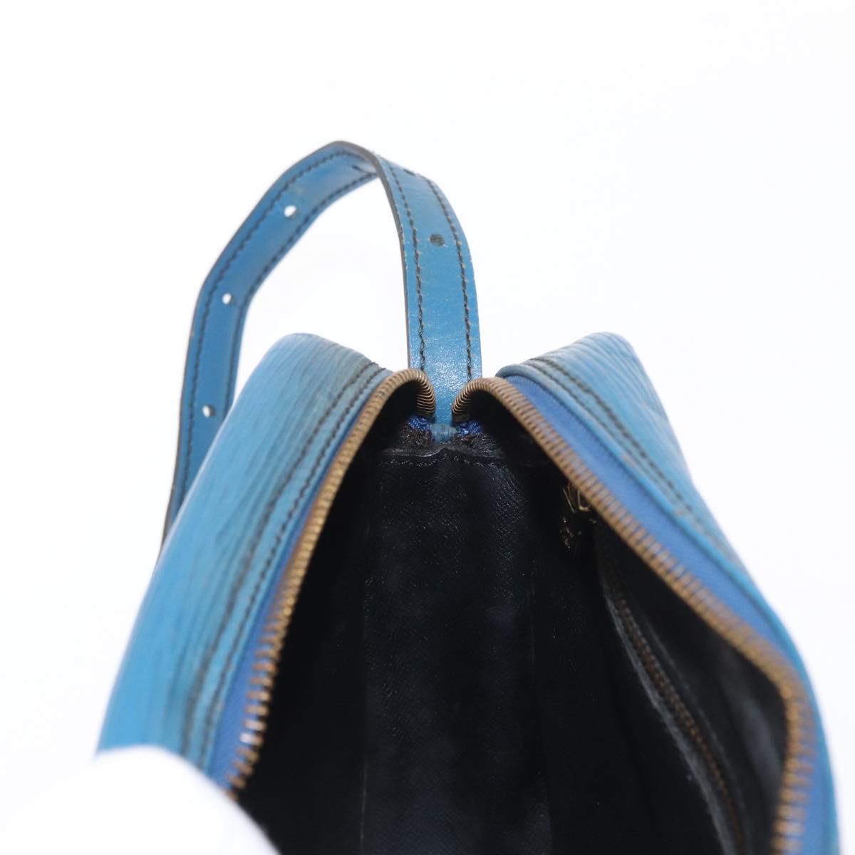 LOUIS VUITTON Epi Jeune Fille MM Shoulder Bag Toledo Blue M52155 LV Auth 152333