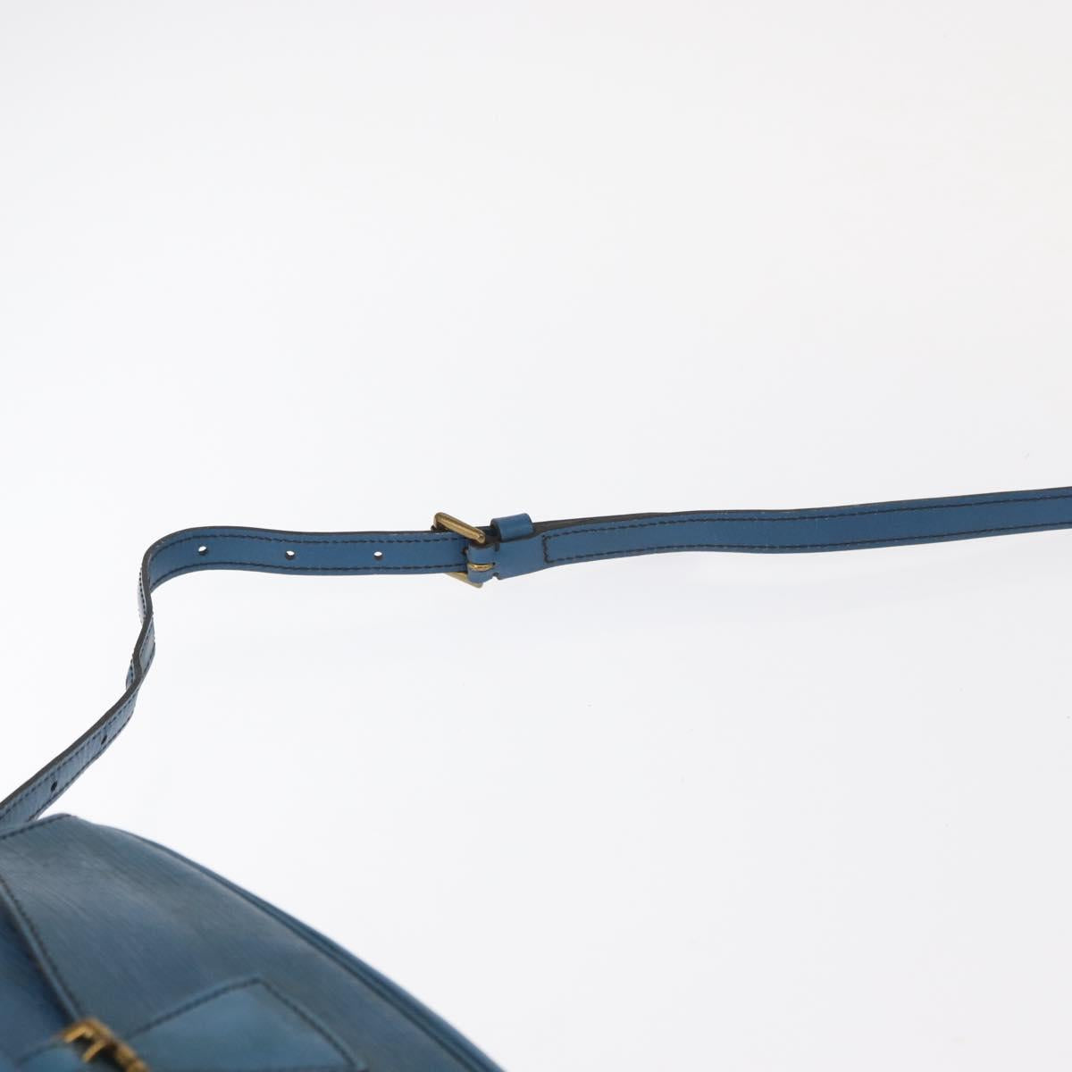 LOUIS VUITTON Epi Jeune Fille MM Shoulder Bag Toledo Blue M52155 LV Auth 152333