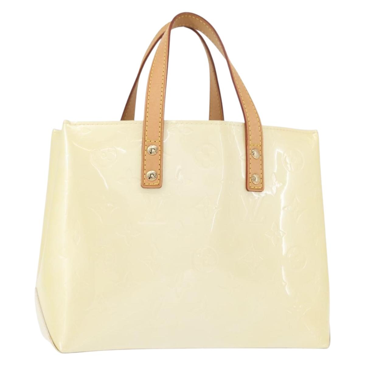 LOUIS VUITTON Monogram Vernis Reade PM Hand Bag Perle M91336 LV Auth 152338