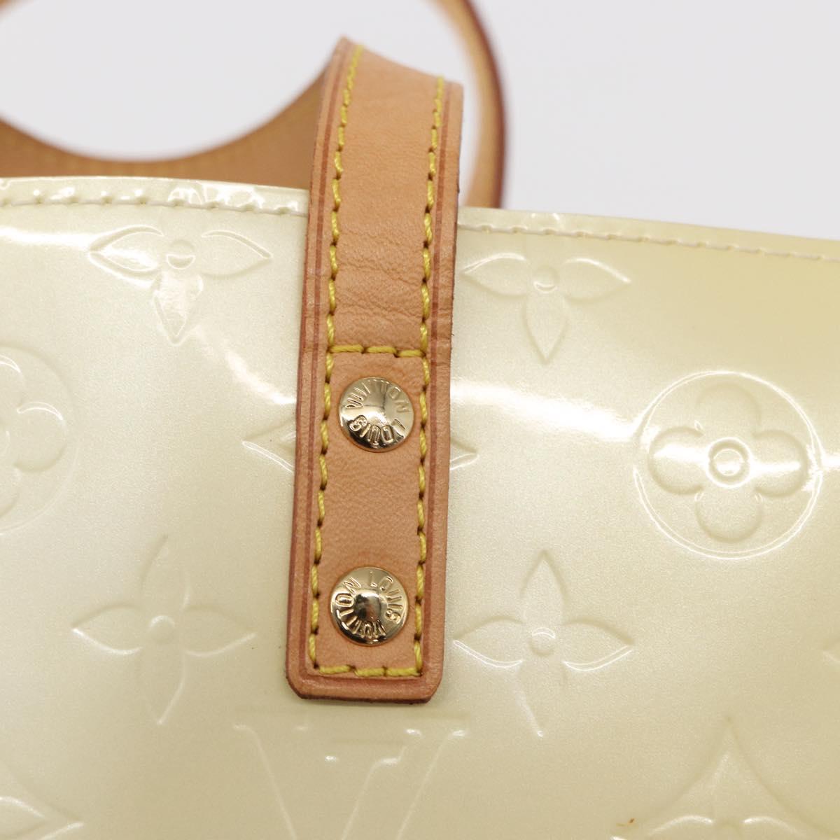 LOUIS VUITTON Monogram Vernis Reade PM Hand Bag Perle M91336 LV Auth 152338