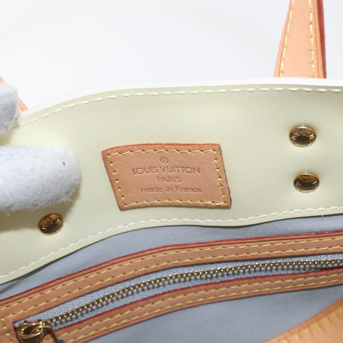 LOUIS VUITTON Monogram Vernis Reade PM Hand Bag Perle M91336 LV Auth 152338