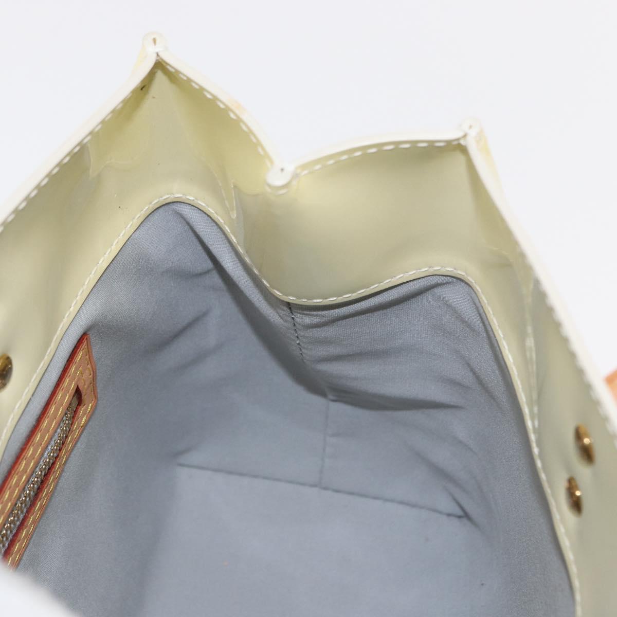 LOUIS VUITTON Monogram Vernis Reade PM Hand Bag Perle M91336 LV Auth 152338