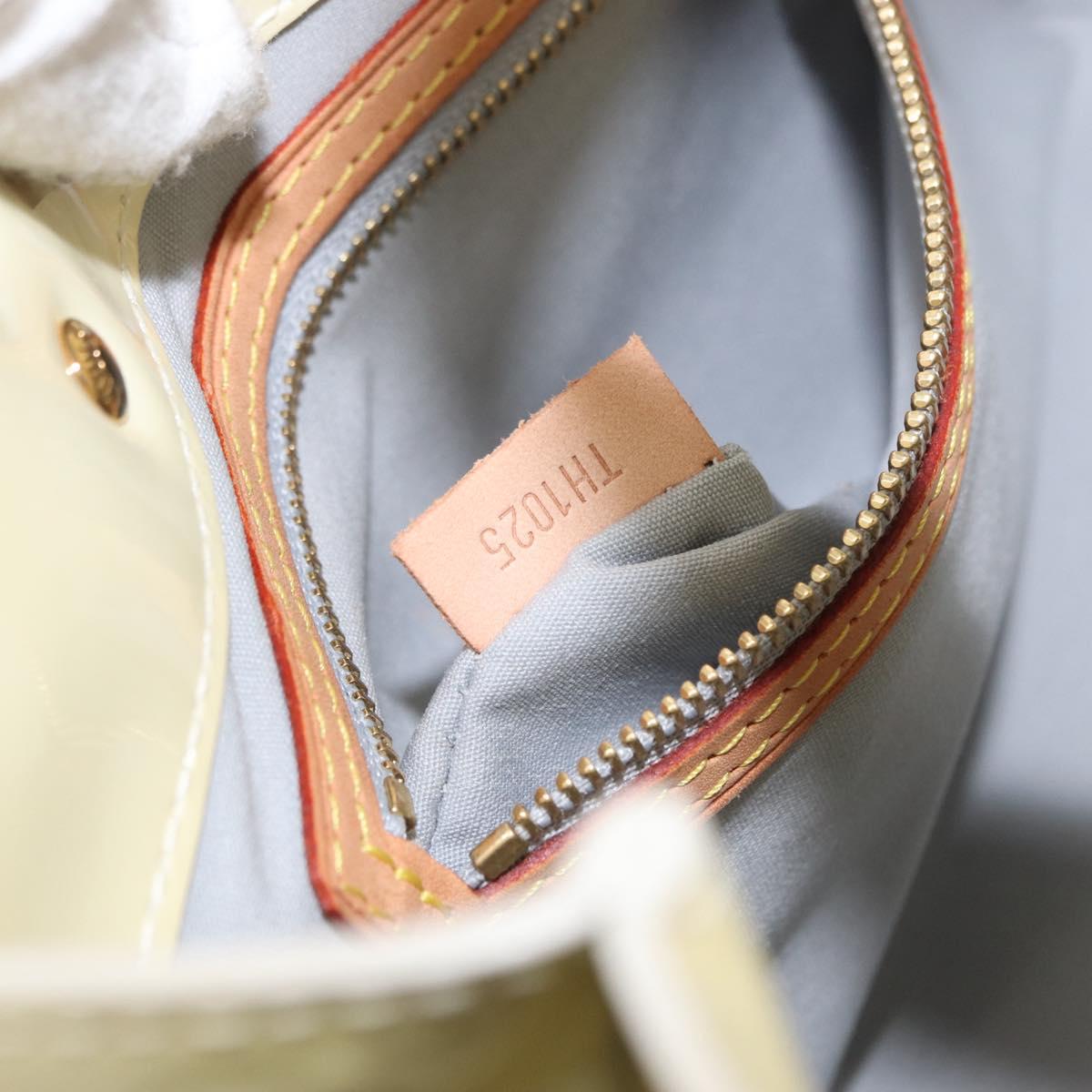 LOUIS VUITTON Monogram Vernis Reade PM Hand Bag Perle M91336 LV Auth 152338