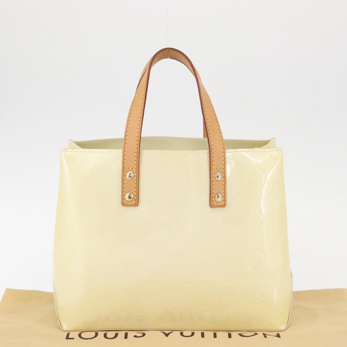 LOUIS VUITTON Monogram Vernis Reade PM Hand Bag Perle M91336 LV Auth 152338