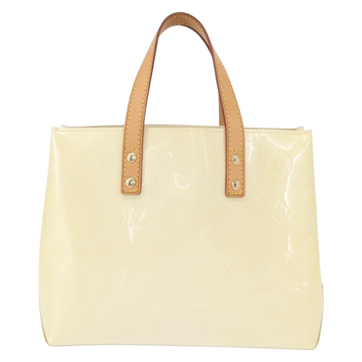 LOUIS VUITTON Monogram Vernis Reade PM Hand Bag Perle M91336 LV Auth 152338