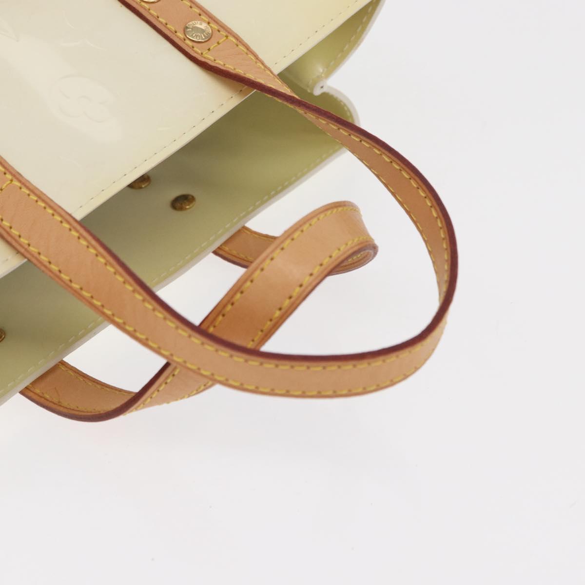 LOUIS VUITTON Monogram Vernis Reade PM Hand Bag Perle M91336 LV Auth 152338