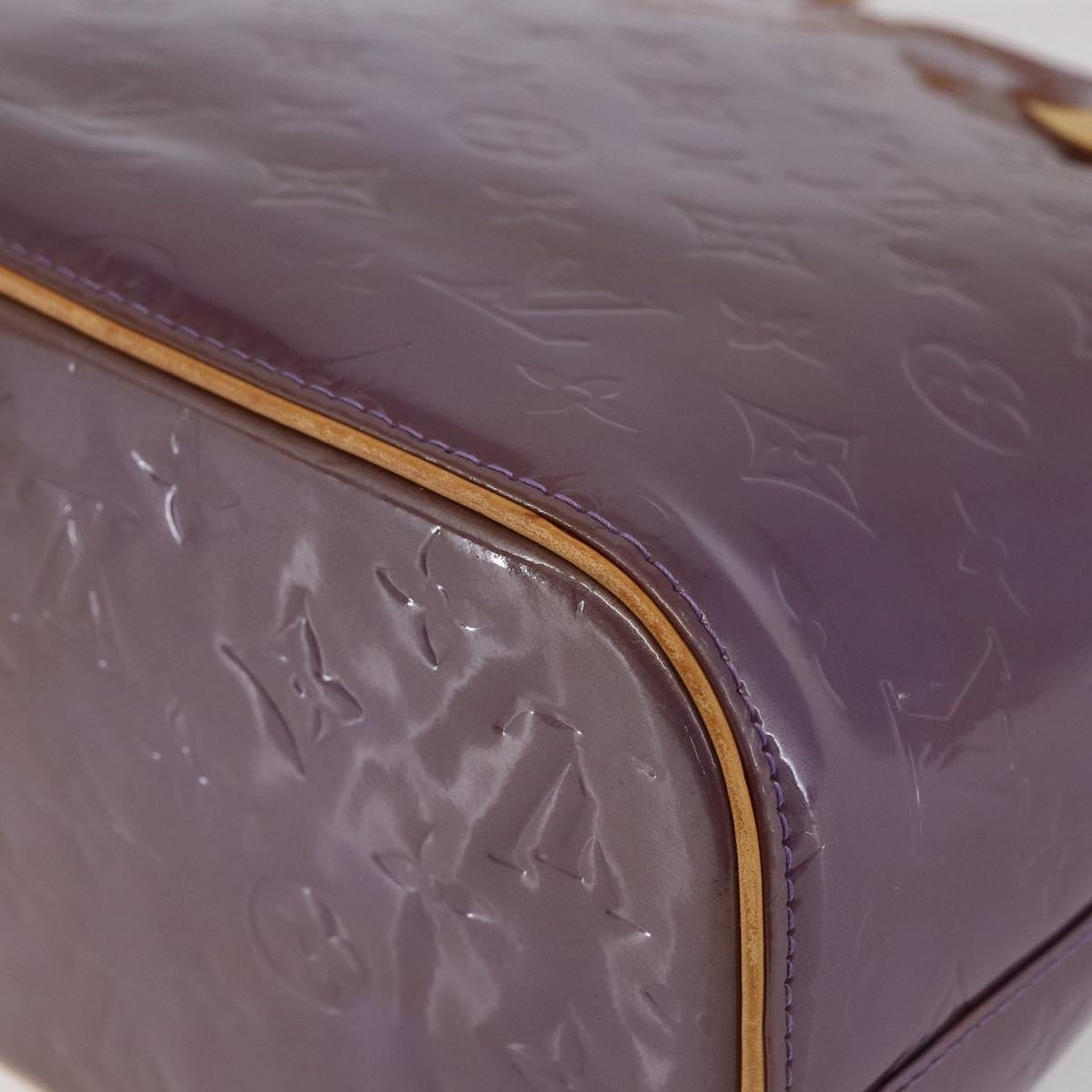 LOUIS VUITTON Monogram Vernis Houston Hand Bag Purple Viole M91093 Auth 152339