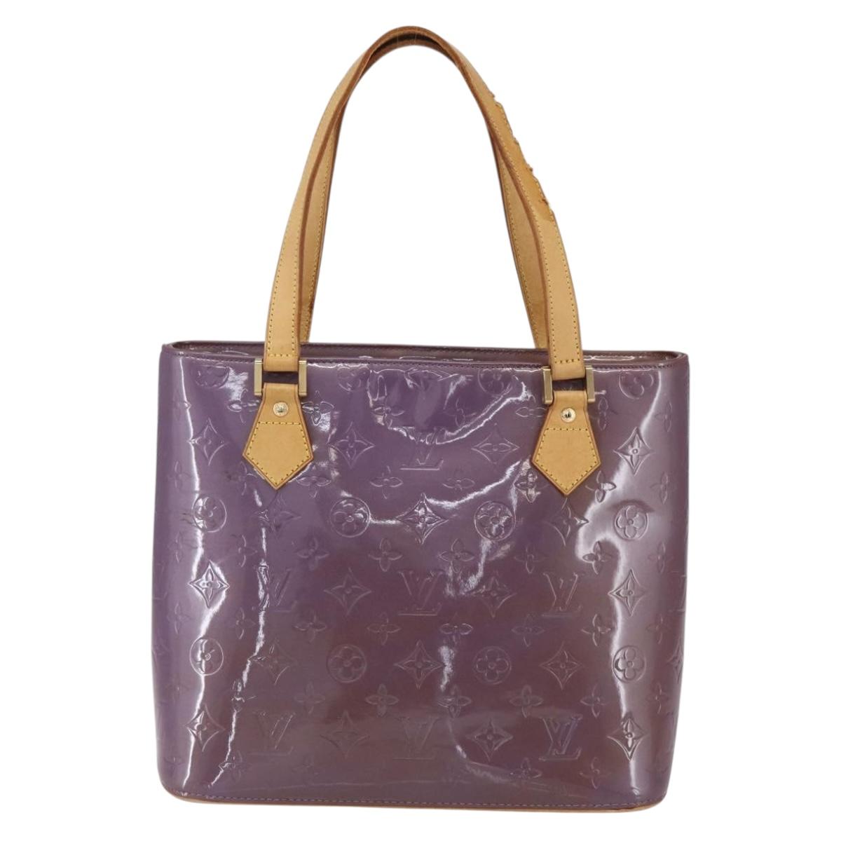 LOUIS VUITTON Monogram Vernis Houston Hand Bag Purple Viole M91093 Auth 152339