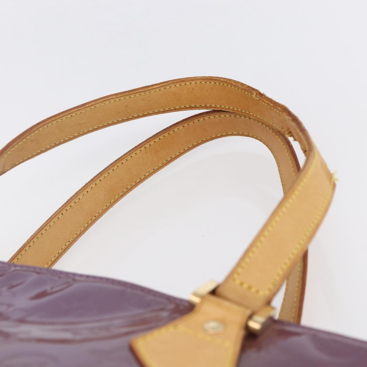 LOUIS VUITTON Monogram Vernis Houston Hand Bag Purple Viole M91093 Auth 152339