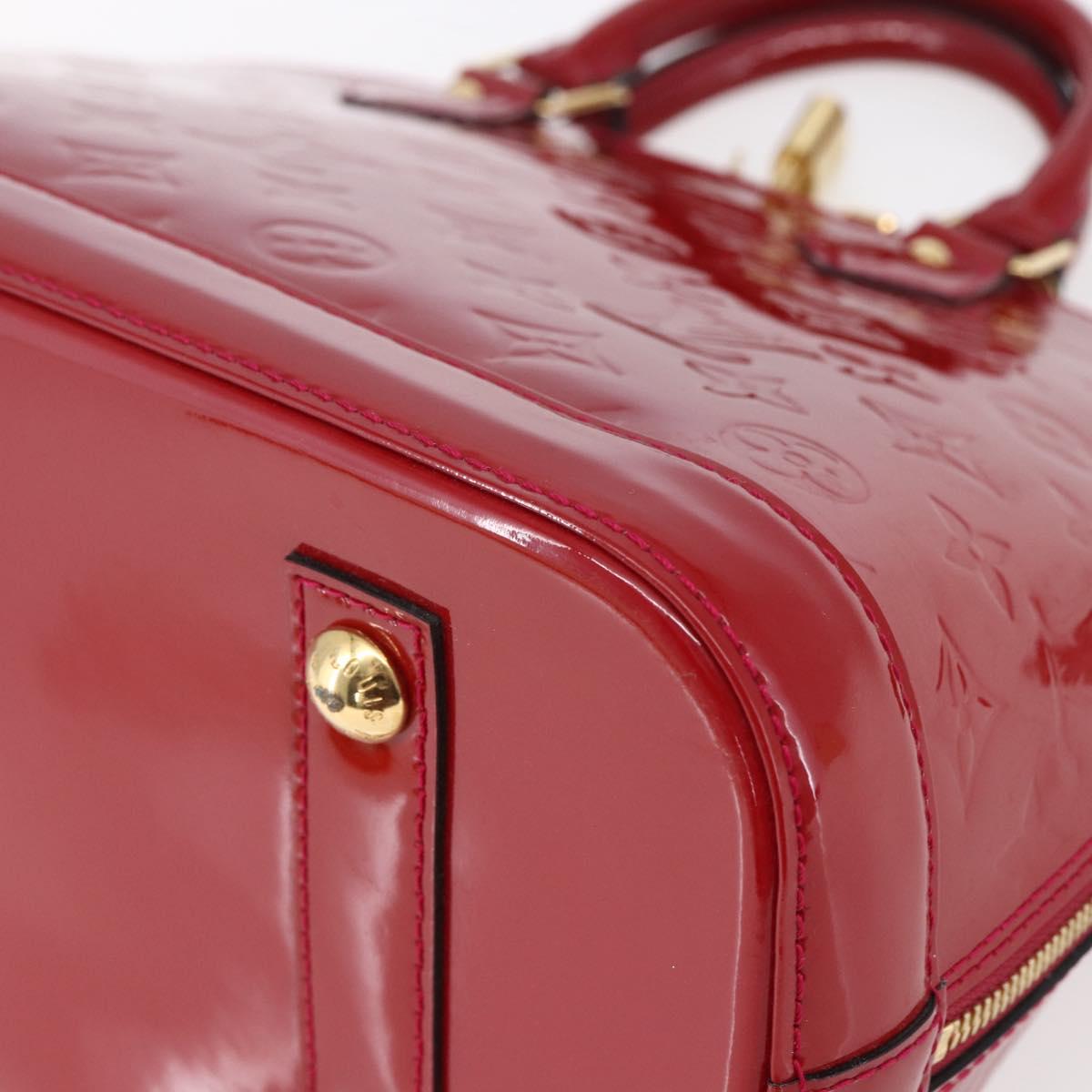 LOUIS VUITTON Monogram Vernis Alma PM Hand Bag Rose Andian M91770 LV Auth 152340