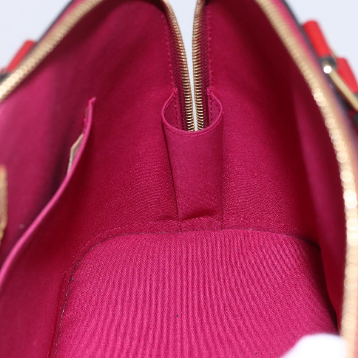 LOUIS VUITTON Monogram Vernis Alma PM Hand Bag Rose Andian M91770 LV Auth 152340
