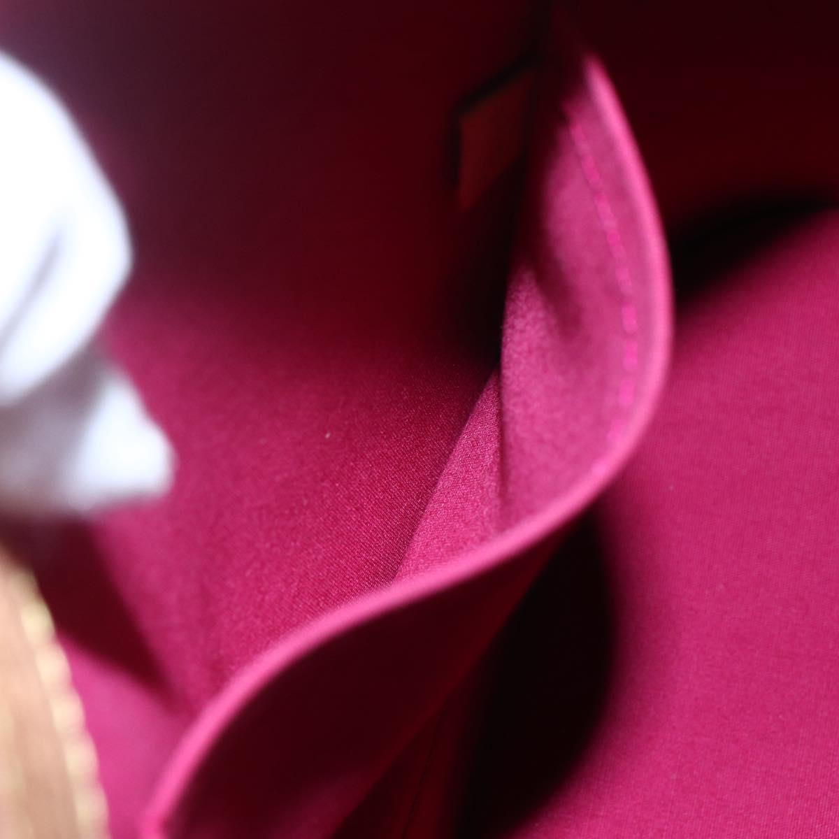 LOUIS VUITTON Monogram Vernis Alma PM Hand Bag Rose Andian M91770 LV Auth 152340