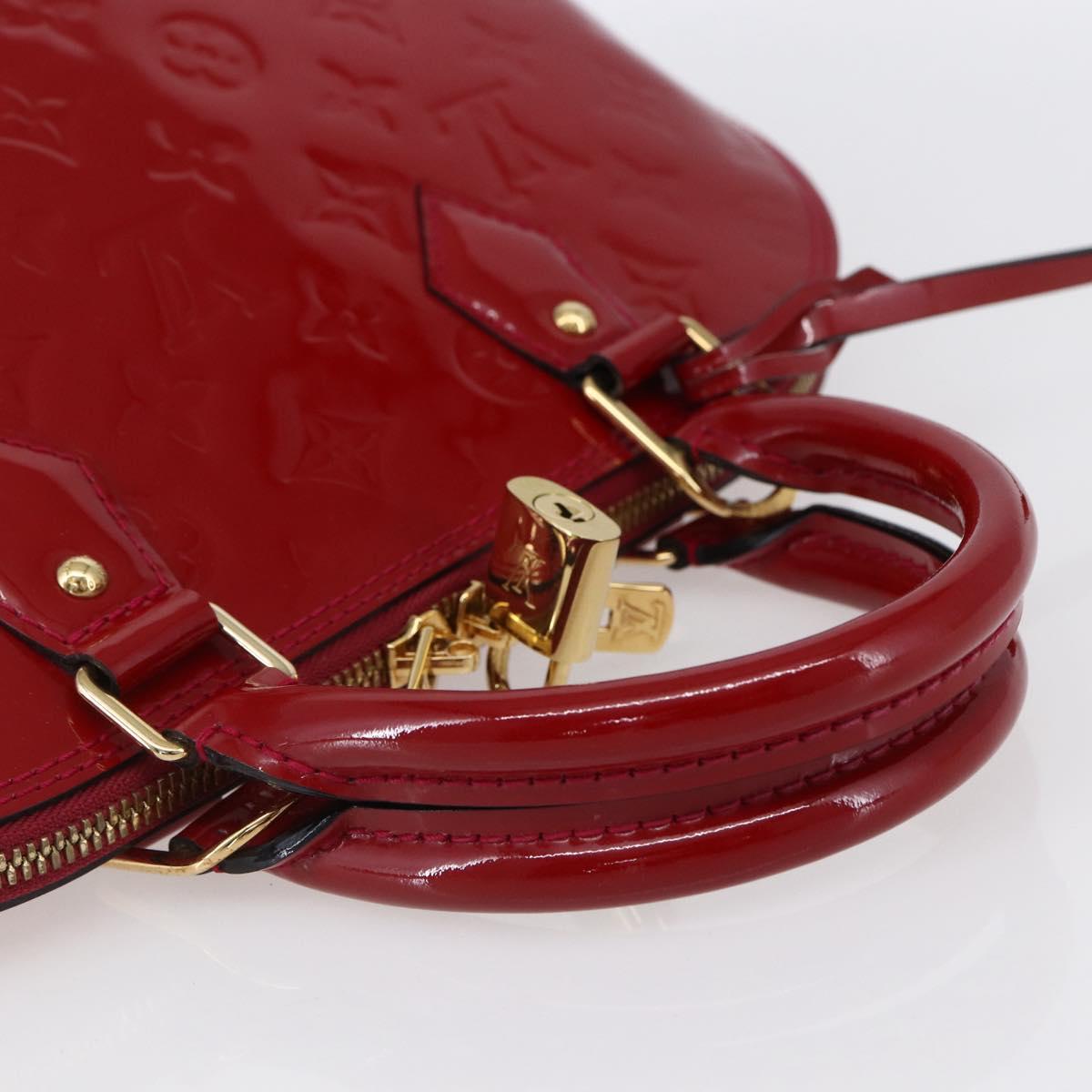 LOUIS VUITTON Monogram Vernis Alma PM Hand Bag Rose Andian M91770 LV Auth 152340