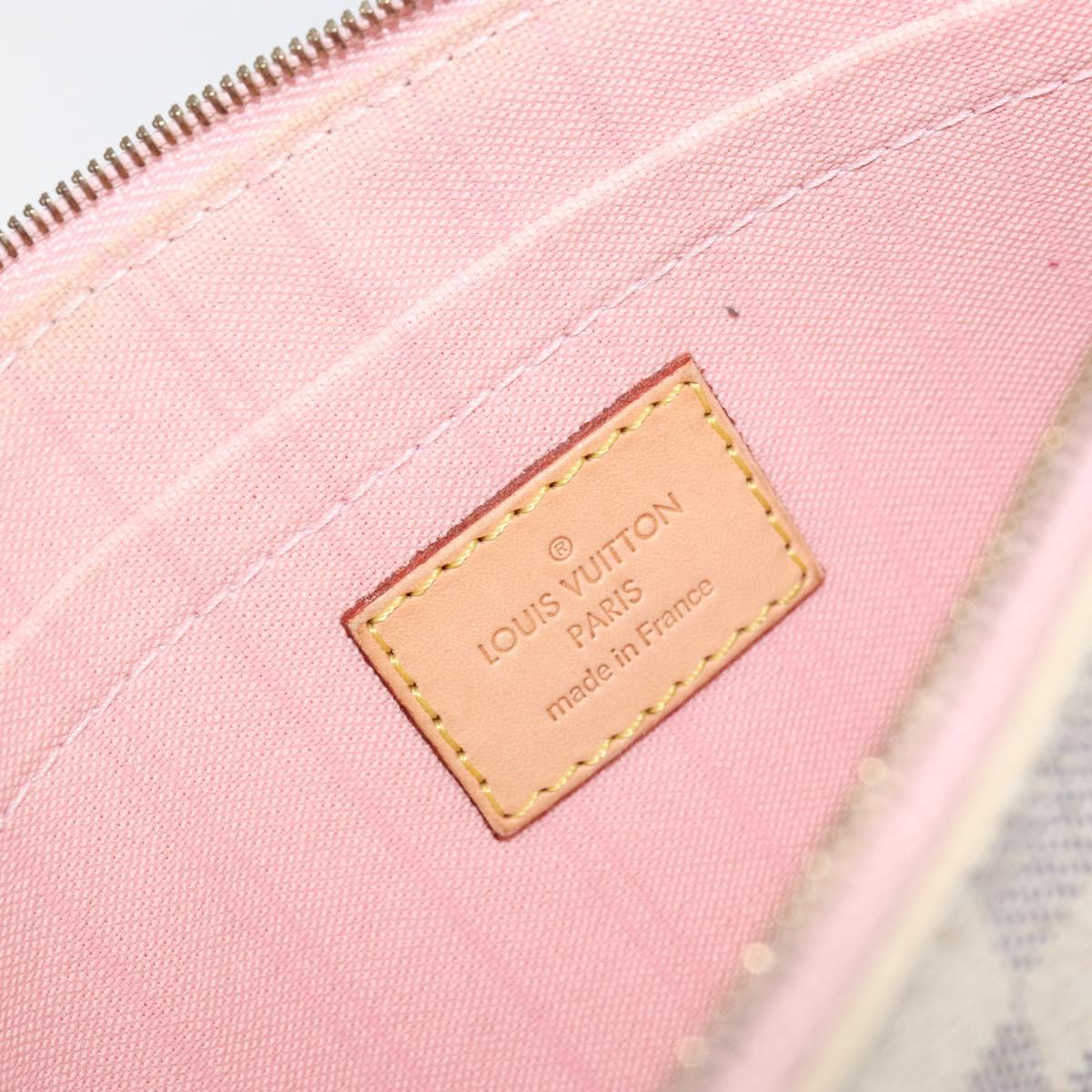 LOUIS VUITTON Damier Azur Neverfull MM Pouch LV Auth 152346